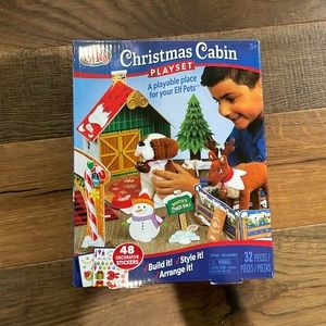Elf on the shelf pets Christmas cabin playset
